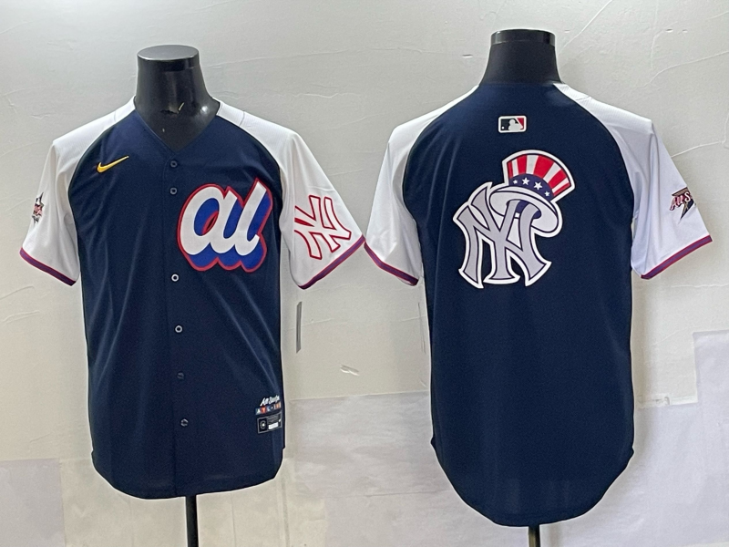 Men New York Yankees blank blue 2025 MLB All Star Nike jersey 001->new york yankees->MLB Jersey